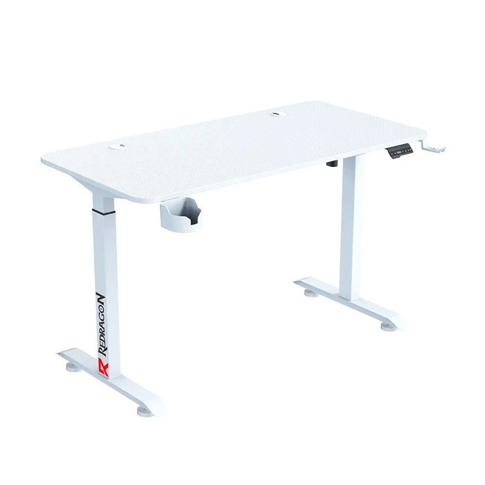 میز کامپیوتر گیمینگ موتور دار ردراگون مدل GD 3500G M WHITE 140cm RGB